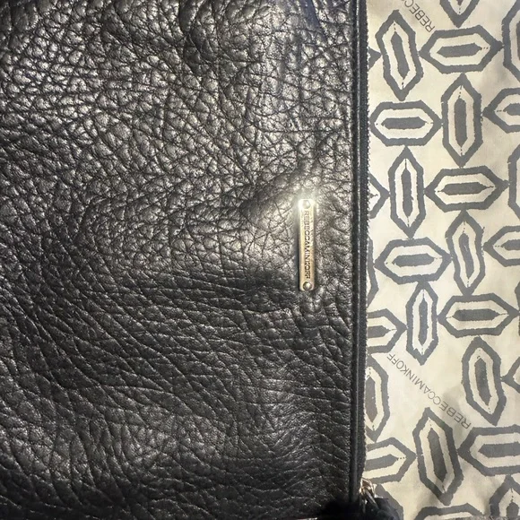 Rebecca Minkoff Black and Gold Studded Clutch box 4 - Picture 4 of 16